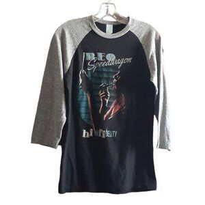 Raglan Band Shirt REO Speedwagon Hi inFidelity 2019 Black w/ Gray Sleeves Unisex